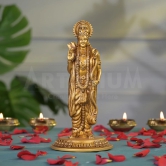 Artarium Lord Ram Darbar Murti | Rama Sita Lakshman Hanuman Statue | Ram Parivar Murti for Home/Office (Antique) (Ram Darbar, 6 INCH)