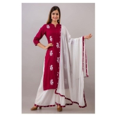 MAUKA Rayon Kurti With Sharara And Gharara - Stitched Suit Single - L