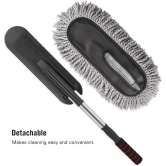 Uttamrobotics Retractable Flexible Microfiber Car Duster With Handle 360 Degree Rotating Mop