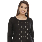 JC4U - Black Rayon Womens Straight Kurti ( Pack of 1 ) - None