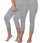 Selfcare Gray Cotton Blend Thermals Pack Of 2 - 9-10 Years