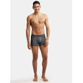 Jockey US21 Men Super Combed Cotton Elastane Stretch Solid Trunk - Charcoal Melange - None