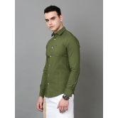 Kalyan Silks Cotton Shirt with Olive Green by JustmyType