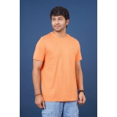 Men's Orange Embroidery Polo T-Shirt