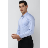 Men Blue Regular Fit Formal Full Sleeves Formal Shirt