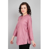 PPTHEFASHIONHUB Rayon Solid Straight Womens Kurti - Mauve ( Pack of 1 ) - None