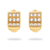 Drashti Collection Golden Stud Earrings ( Pack of 1 ) - Golden