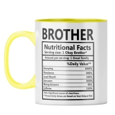 Brother Nutritional Fact Coffee Mug-Yellow
