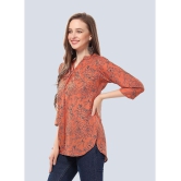 Meher Impex Rust Crepe Womens Tunic ( Pack of 1 ) - None