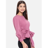 ALL WAYS YOU - Pink Polyester Womens Knot Front Top ( Pack of 1 ) - L