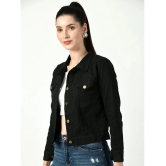 DKGF Fashion - Denim Black Jackets Pack of 1 - None