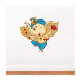 Asmi Collection Cheerful and Dancing Little God Ganesha Wall Sticker ( 65 x 60 cms )