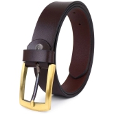 Loopa - Brown 100% Leather Mens Formal Belt ( Pack of 1 ) - None