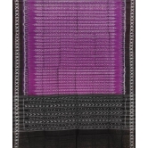 Purple Black Sambalpuri Handwoven Single Ikat Cotton Dupatta