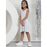 MINI & MING Girls Polka Dot Printed Tie-Ups A-Line Dress