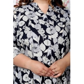 Swasti Cotton Blend Printed Shirt Style Womens Kurti - Black ( Pack of 1 ) - None