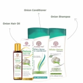 Soundarya Herbs Onion Hair Oil - 100ml + Onion Hair Shampoo - 200ml + Onion Hair Conditioner - 200ml for Healthy & Shiny Hair