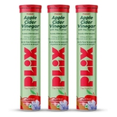 Plix Probiotic+ Apple Cider Vinegar Effervescent Tablets for Gut Health & Metabolism 3 x 15 Tablets