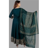 Smien Rayon Printed Anarkali Womens Kurti - Green ( Pack of 1 ) - None