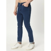 AngelFab Skinny Fit Cuffed Hem Mens Jeans - Blue ( Pack of 1 ) - None