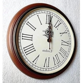 Nautical Collection Wooden Wall Clock Antique Style Art Unique Decorative for Home & Office-Brown