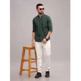 Paul Street 100% Cotton Slim Fit Checks Full Sleeves Mens Casual Shirt - Green ( Pack of 1 ) - None