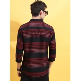 Ketch Cotton Blend Regular Fit Striped Full Sleeves Mens Casual Shirt - Red ( Pack of 1 ) - None