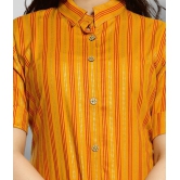 Glorious - Yellow Rayon Women's Straight Kurti ( Pack of 1 ) - XXL