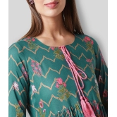 Tissu - Green Rayon Womens Anarkali Kurti ( Pack of 1 ) - 6XL