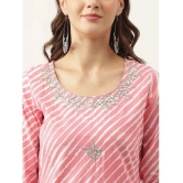 Divena - Pink Cotton Womens Straight Kurti ( Pack of 1 ) - None