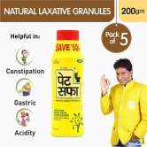 Pet Saffa Natural Laxative Granules 200gm, Pack of 5 (Helpful in Constipation, Gas, Acidity, Kabz), Ayurvedic Medicine