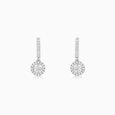 Silver Zircon Drizzle Drop Earrings