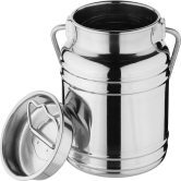 DOKCHAN Plain Design Steel Dolchi Ketali Milk Ghee Oil Container Storage Box For kitchen Use 1.5L