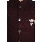 Arshia Fashions Maroon Jacquard Boys Sherwani ( Pack of 1 ) - None