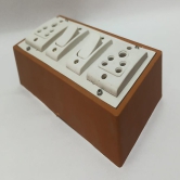 6A 2 Sockets (5 Pin Socket) & 2 Switch Extension Box with 6A Plug & 40m Wire