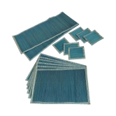 Bamboo Dining Mats - Blue  (Set of 13)