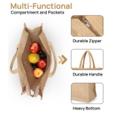 Style Smith - Assorted Jute Lunch Bag Pack of 1 - Assorted