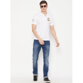 UBX Cotton Blend Regular Fit Solid Half Sleeves Mens Polo T Shirt - White ( Pack of 1 ) - None