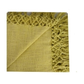 HUGS N RUGS - 3 Seater Cotton Throw ( Pack of 1 ) - Yellow