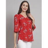 Curvydrobe Red Polyester Women's A-Line Top ( Pack of 1 ) - None