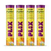 Plix Acne Shield 15 Effervescent Tablets Mango Twist Flavour Goodness Of Curcumin & Aloe Pack of 4