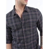 Ketch Cotton Blend Regular Fit Checks Full Sleeves Mens Casual Shirt - Grey ( Pack of 1 ) - None