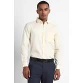 Men Yellow Slim Fit Formal Full Sleeves Formal Shirt