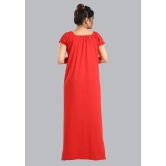 FOMTI Red Cotton Womens Nightwear Nighty & Night Gowns ( Pack of 1 ) - None