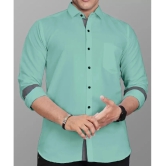 Supersquad Cotton Blend Regular Fit Solids Full Sleeves Mens Casual Shirt - Green ( Pack of 1 ) - None