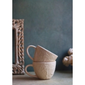 Cream Textured Mug-Set of two