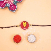 Wooden Rakhi | Personalised | Iron Man Name