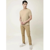 Radprix Cotton Regular Fit Solid Half Sleeves Mens T-Shirt - Beige ( Pack of 1 ) - None