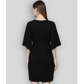 Addyvero - Black Cotton Blend Womens Bodycon Dress ( Pack of 1 ) - M