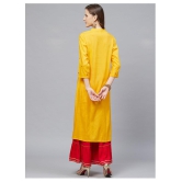 Yash Gallery - Yellow Rayon Womens Straight Kurti - XXL